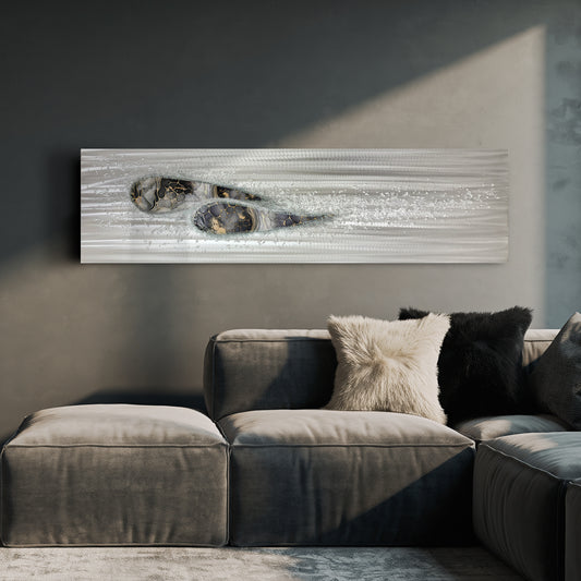 Crystal Glass Eternal Flow, Grey Gold