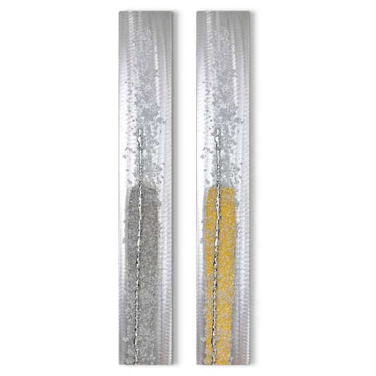 Luxe Tall Crystal Glass Set, Grey & Mustard
