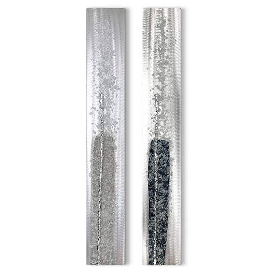 Luxe Tall Crystal Glass Set, Grey & Navy