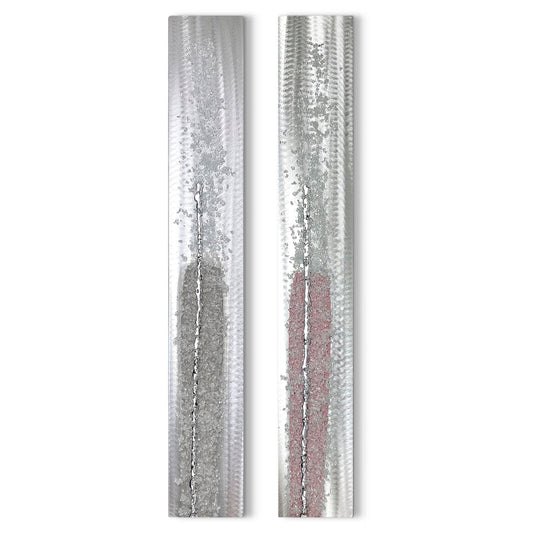 Luxe Tall Crystal Glass Set, Grey & Blush