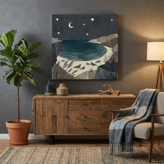 Twilight Cove, Canvas Print, 82 × 82cm